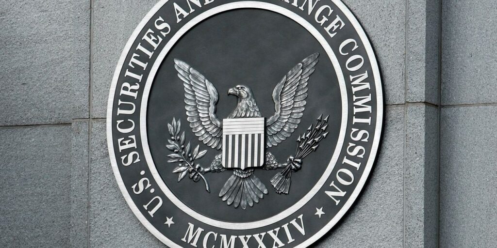 Image shows the U.S. SEC seal, highlighting Bitcoin's cryptographic security. Buy Bitcoin on Coinmama.